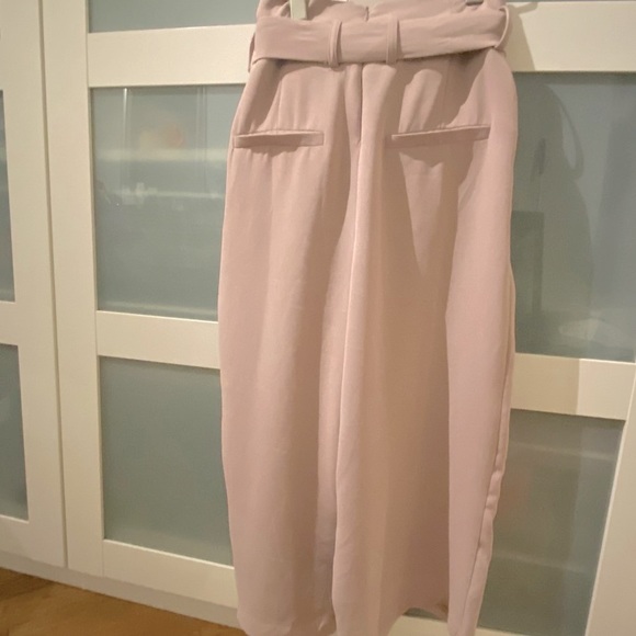 Beautiful Blush Paper Bag Waist Wide Leg Pants - Picture 3 of 5